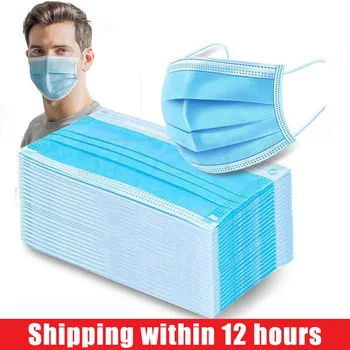 

Disposable Masks 3-layer mask 100/50 pcs Face Mouth Masks Non Woven Disposable Anti-Dust Masks Earloops Masks Filter Masks Kids
