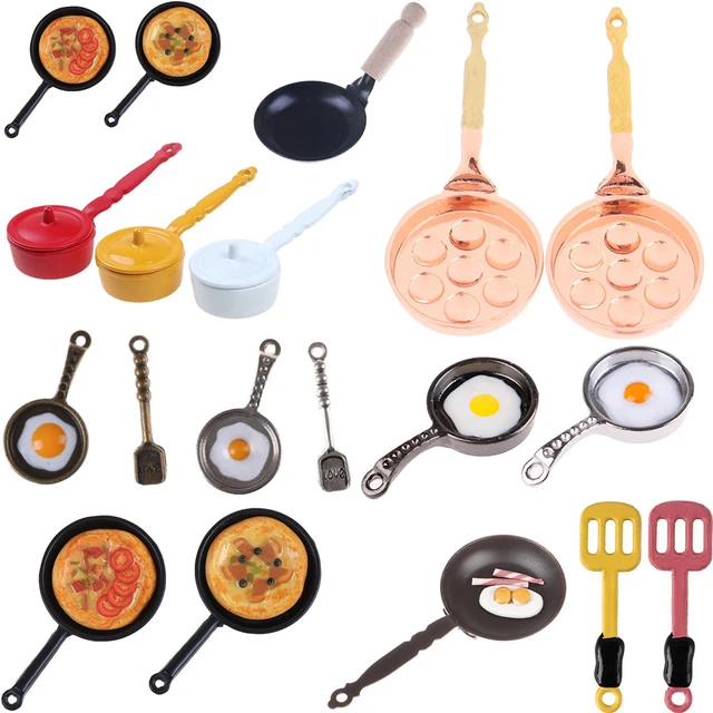 Miniature Skillet Pan Frying Pan Dollhouse Miniatures Kitchenware