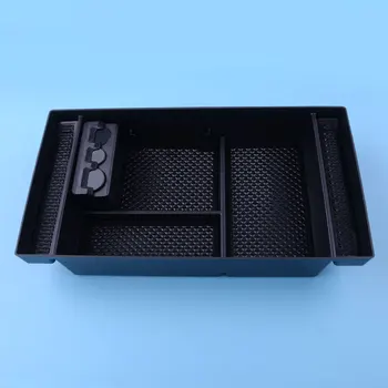 

DWCX Black Car Center Console Armrest Storage Organizer Box Tray Fit For GMC Sierra 1500 Chevy Silverado 1500 2019
