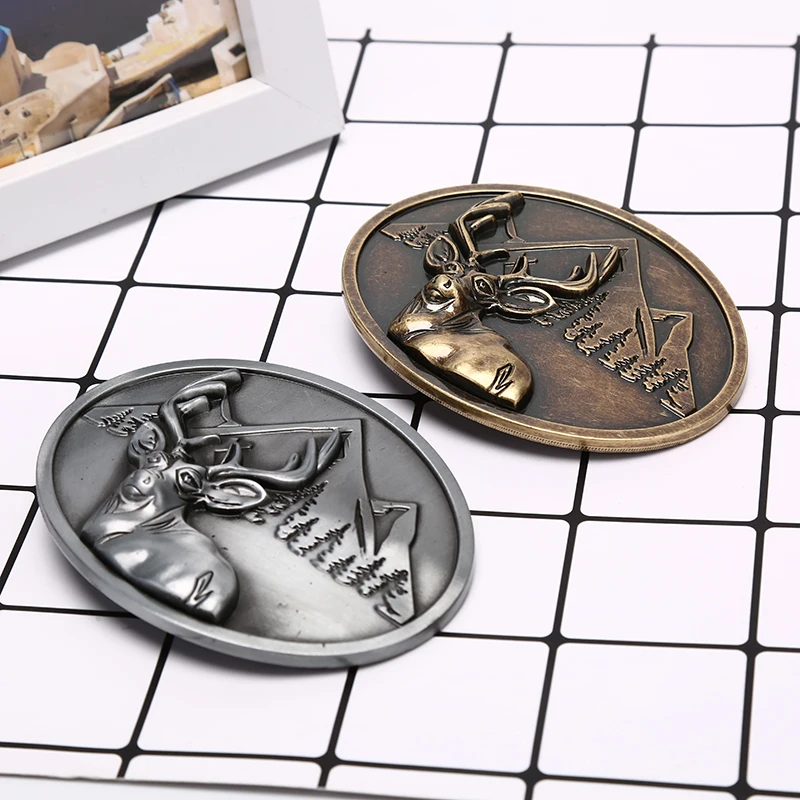 Модные пряжки для ремня с головой оленя бронзовые металлические подходят