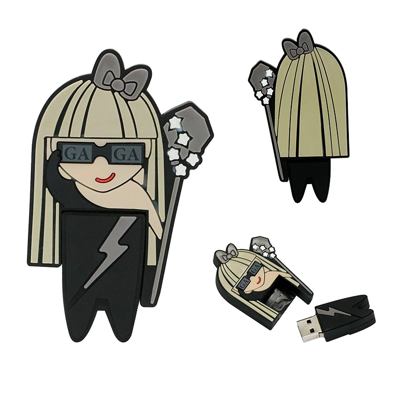 Модель Lady GaGa, креативный подарок, USB2.0, 4 ГБ, 8 ГБ, 16 ГБ, 32 ГБ, 64 ГБ, 128, 256 ГБ, флешка, карта памяти, Goddess idol, usb флэш-накопитель