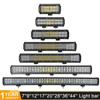 

36 inch 28" 20" 17" 12" Offroad LED Work Light Bar Headlight Foglight Combo Beam for Jeep SUV ATV UAZ Truck 12V 24V Car styling