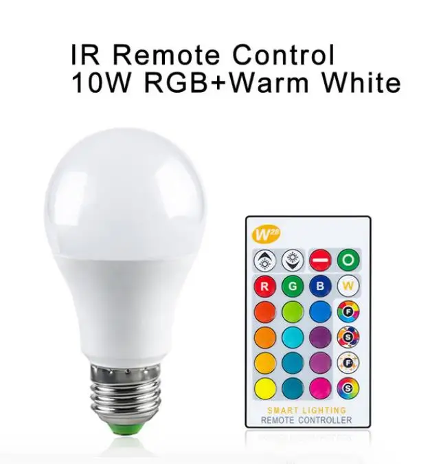 IR RGBWW 10W E27 85-265 в светодиодный светильник RGB 15 Вт Wifi с управлением через приложение умная лампа 5 Вт 10 Вт RGBW RGBWW светодиодный ИК пульт дистанционного управления Домашнее освещение лампы - Испускаемый цвет: IR RGBWW 10W