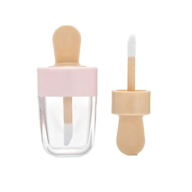 

Pink Ice Cream Clear Lip Gloss Tubes 5 ML 7 ML 10 ML Lip Gloss Tubes With Wands 10 Pieces Empty Liquid Lipstick Container