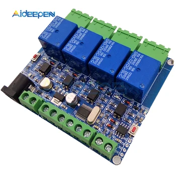 Modbus RTU 4 Way Relay Module DIY 4 Road Input 485 TTL Communication 4-Channel Input Relay Module digital data acquisition module input output module digital to rs485 module communication modbus rtu