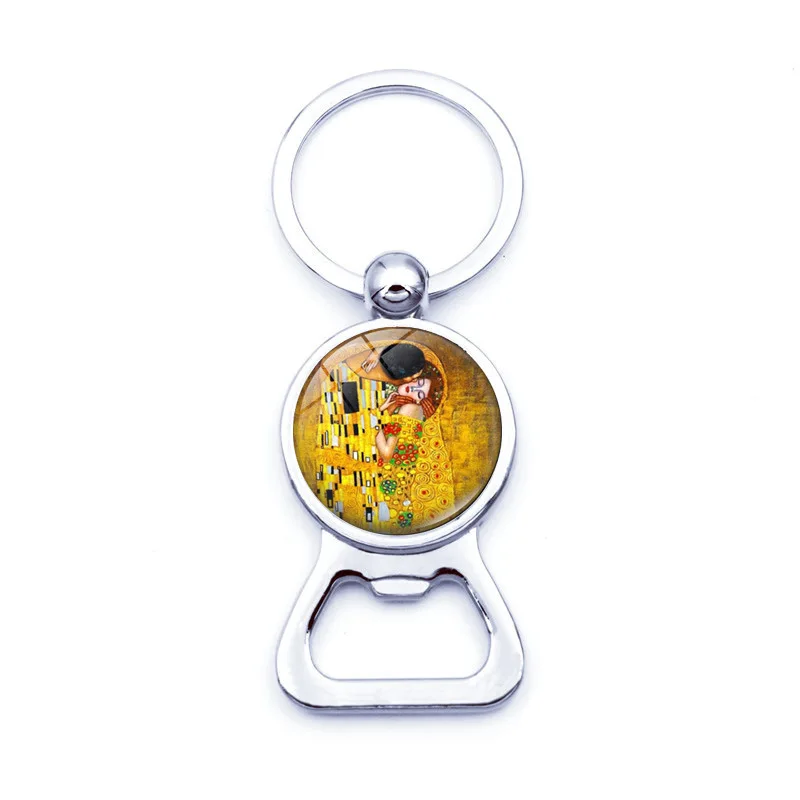 Новый брелок для ключей Gustav Klimt Kiss ювелирные изделия серебряного цвета