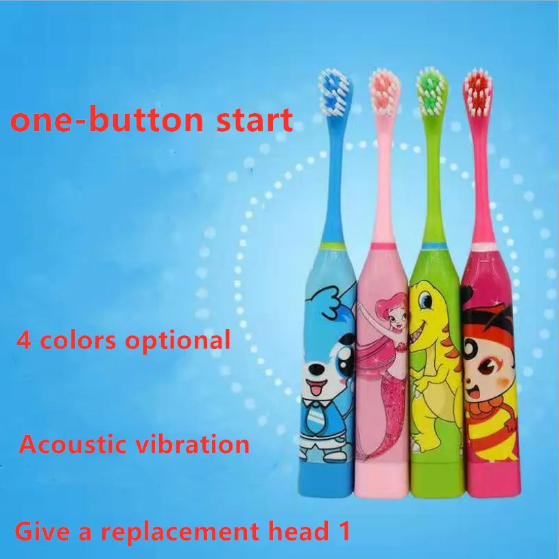 Creative automatic electric toothbrush children's toothbrush cartoon waterproof soft hair ultrasonic cute toothbrush double head