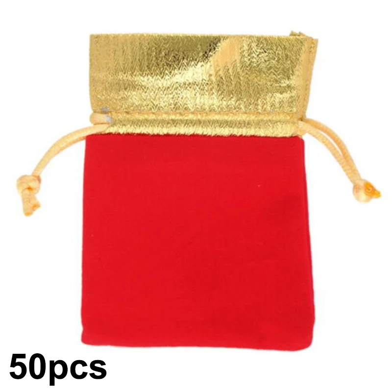 50 шт./компл., органайзер, хранилище, сумочка, косметичка Drawstring макияж Чехол бархат белье холщовые сумки для багажа для свадебных сувениров