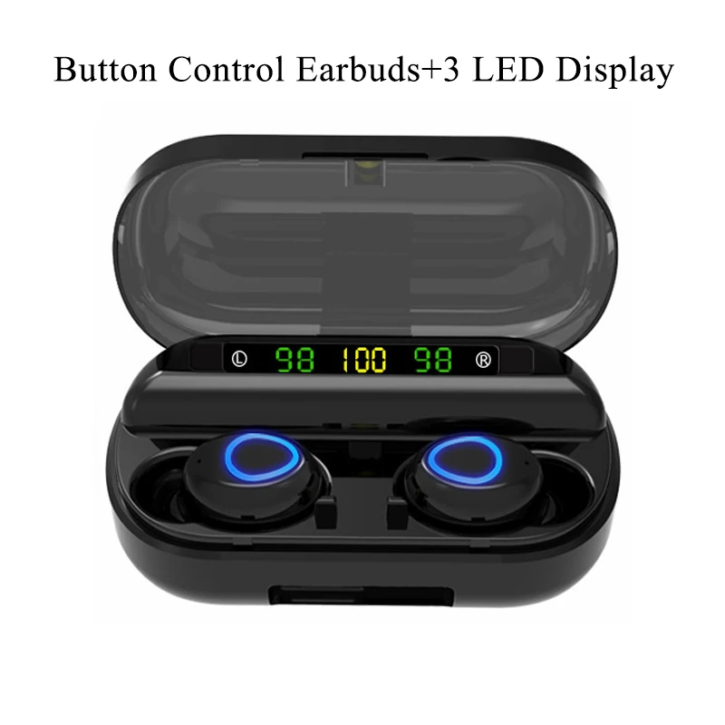 4 Caletop Bluetooth 5,0 наушники TWS наушники с шумоподавлением светодиодный дисплей зарядки чехол IPX7 водонепроницаемые наушники - Цвет: 4
