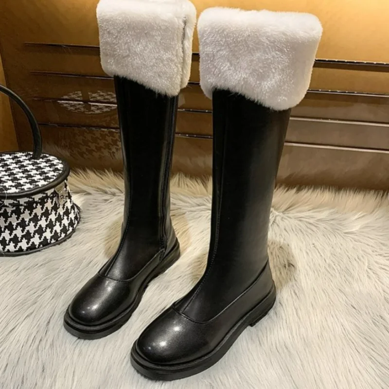 Botas de nieve de pelo largo para mujer, botas altas de lluvia, zapatos de  agua para exteriores, botas de Invierno para mujer 2021|Botas hasta la  rodilla| - AliExpress