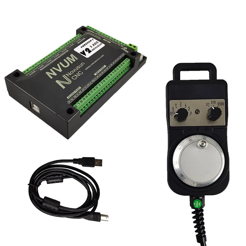 

Usb ЧПУ флэш-контроллер NVUMV2.1 Mach3 карта управления движением 200 кГц 3 4 5 6 осей и электронный маховик.