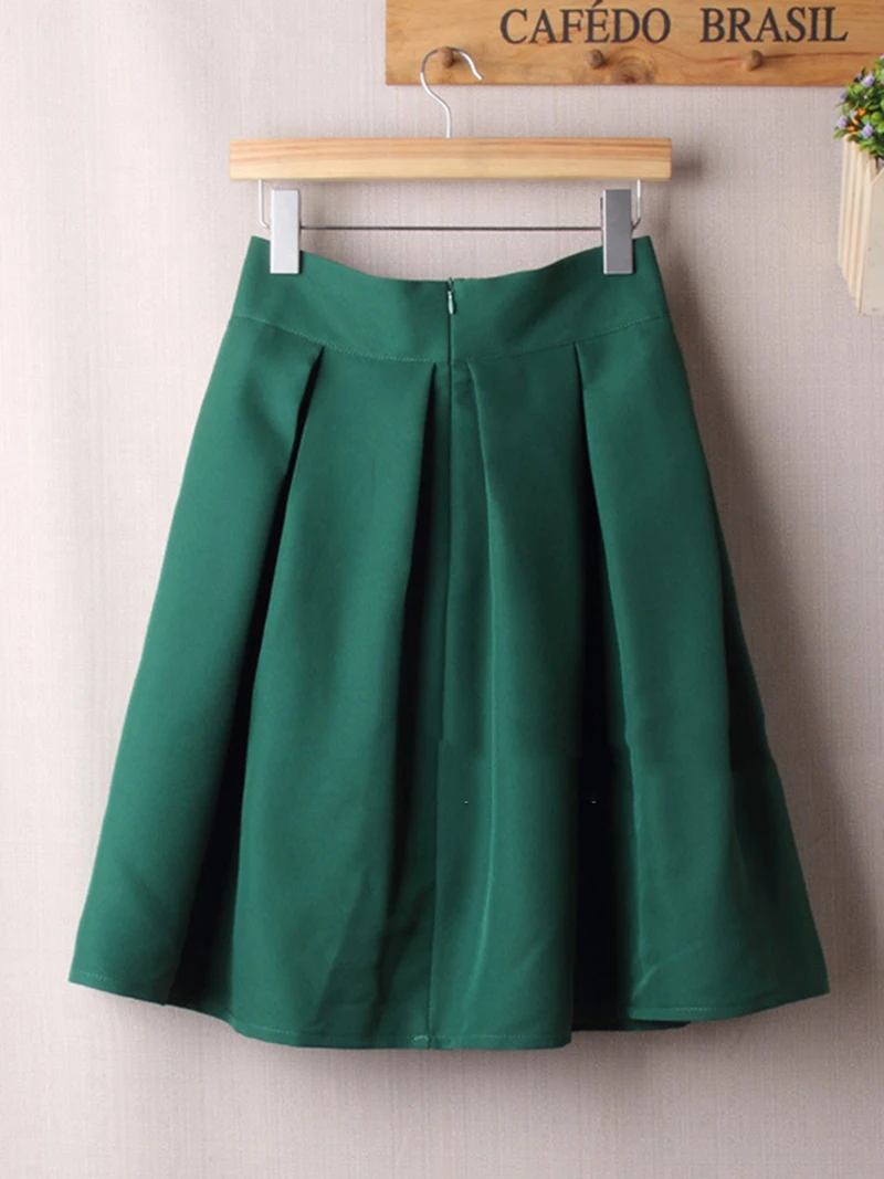 Bow pleated skirt women high waist korean short midi skirt female 2020 fashion A line spring autumn women skirts clothes DR1404 (2)