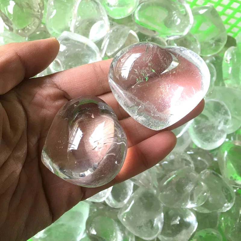 

1 Kg Natural White Clear Crystal Heart For Home Decoration