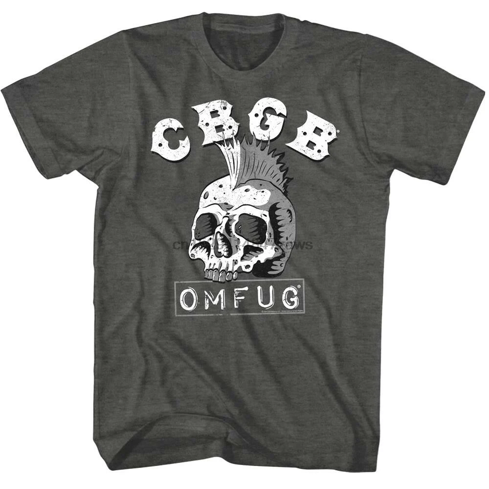 CBGB OMFUG Dead Skull Mohawk Mens T Shirt Underground Punk Rock Concert Merch |