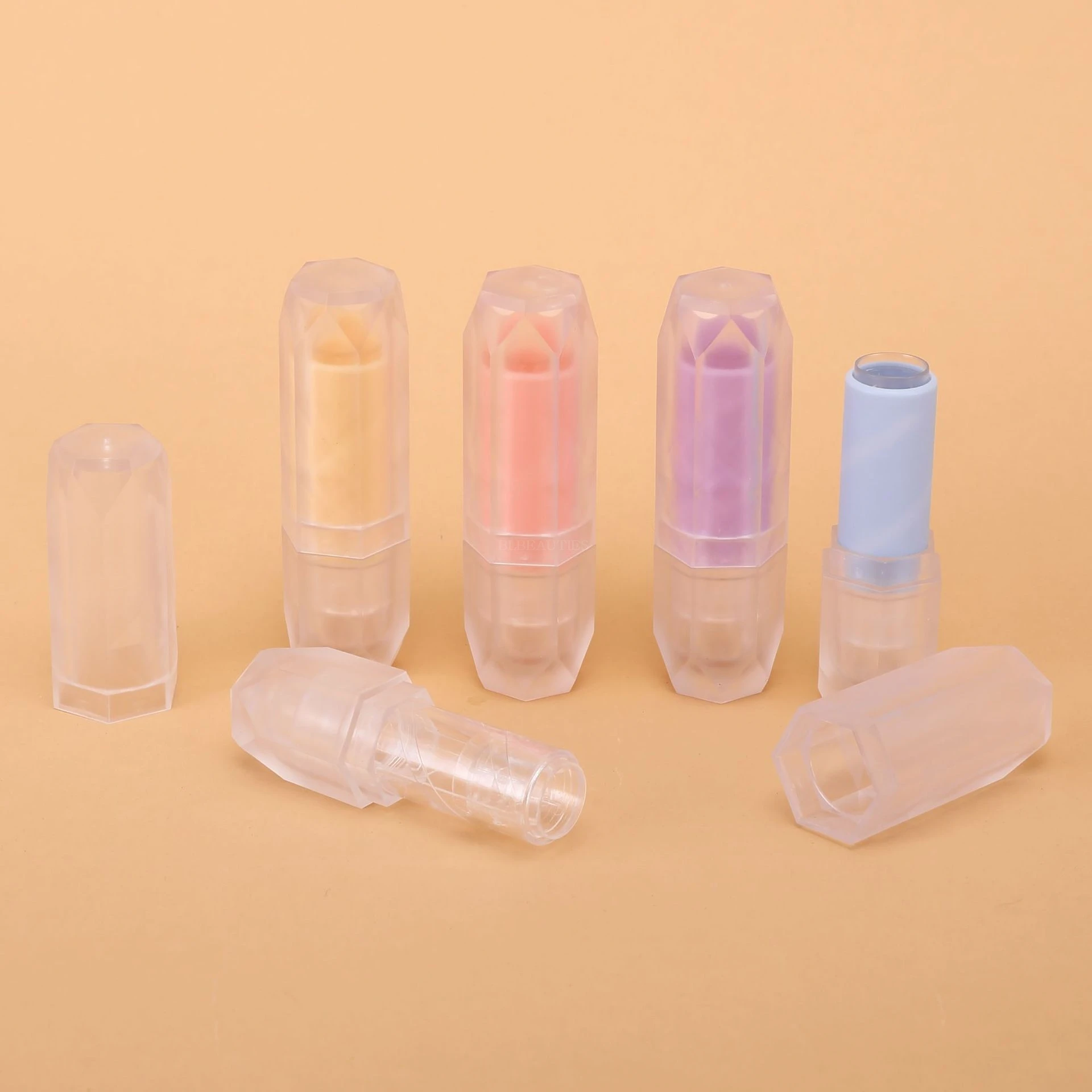 

100pcs New Arrival Empty Plastic Lipstick Tubes DIY Clear Diaond Lip Balm Tube Lip Gloss Cosmetic Packing Container 12.1mm
