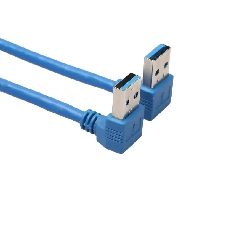 Мужской к женскому USB 3,0 удлинитель, вверх и вниз угол-синий(упаковка из 2), 20 см