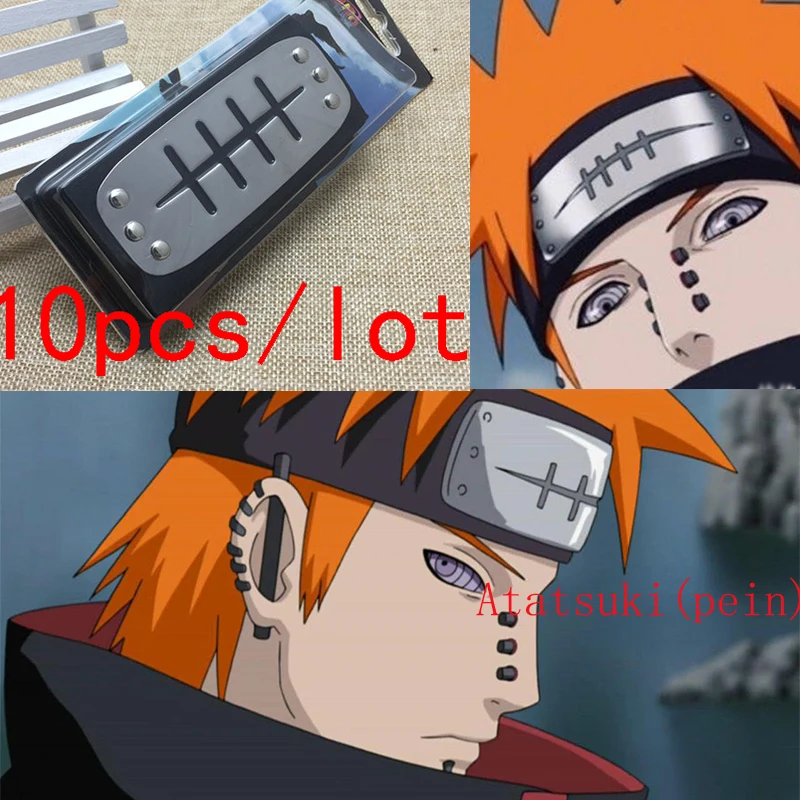 40 шт. 10 шт. 20 шт. аниме повязка Naruto Leaf деревенская Учиха Какаши Сасори Гаара нинцзя алинии косплей подарок костюм аксессуары