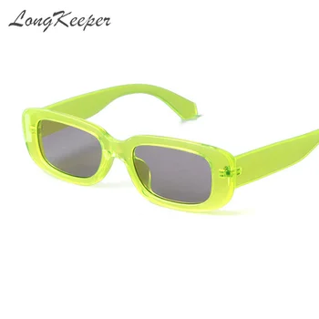 

LongKeeper 2021 Rectangle Sun Glasses Luxury Brand Travel Sunglasses Men Women Vintage Green Grey Oculos Lunette De Soleil Femme