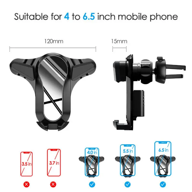 New 10W Wireless Car Charger Portable Car holder with charger Suitable for Mobile Phone Useful Wireless Car Charg