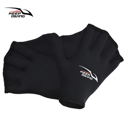 2MM Adult Diving Swimming Training Hand Webbed Men Women Non-Slip Gloves Snorkeling Surfing Scratch-Resistant Gloves Equipment