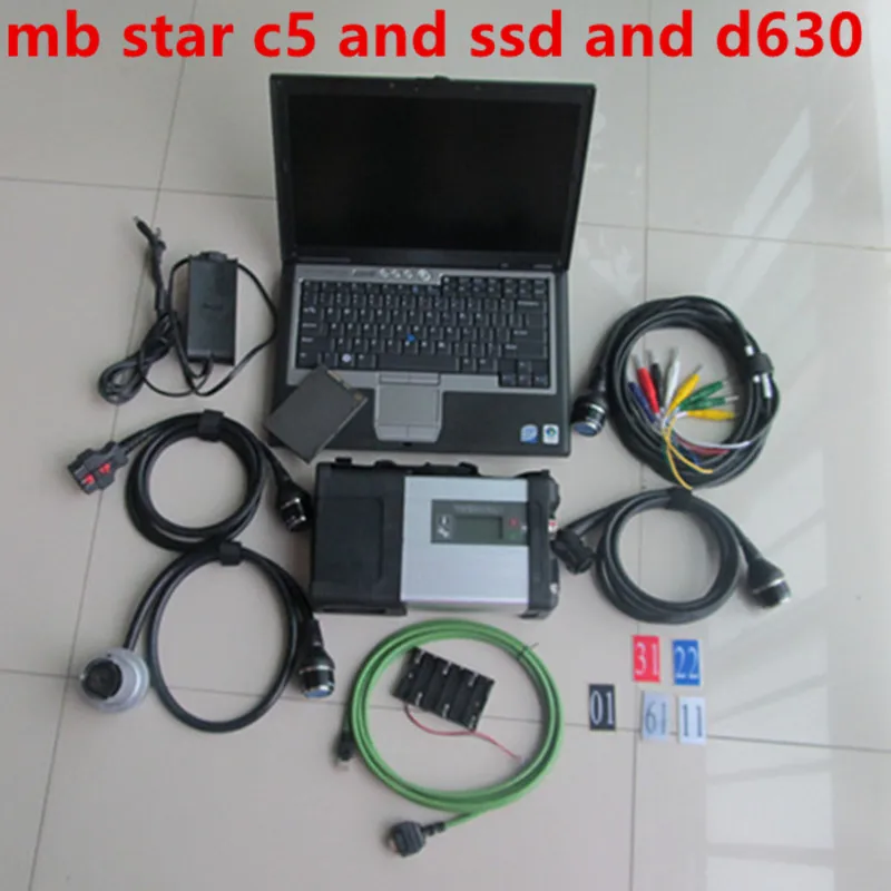 MB Star c5 V09.2020 программное обеспечение HHT DTS на SSD б/у компьютеры ноутбуки D630 SD 5
