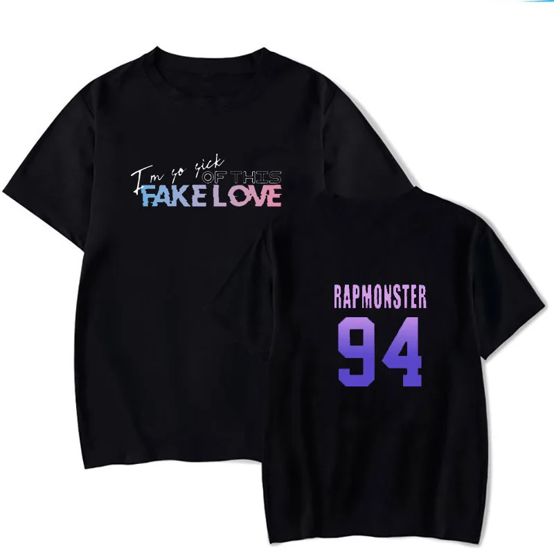 Kpop Футболка с имитацией любви 92jin 97jungkook Алфавит принт Bangtan мальчики Harajuku короткий рукав пуловер Футболка