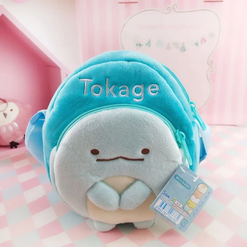 Anime San-X Corner Bio Sumikko Gurashi Crossbody Messager Bag  Neko Shirokuma Tokage Tonketsu Penguin Shoulder Bag Plush Backpack (3)