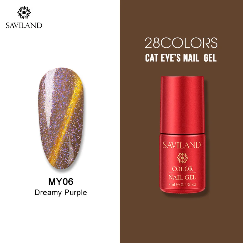 7ml MY06 SAVILAND кошачий глаз Хамелеон Гель-лак для ногтей с пузырьками звездное небо Магнитный УФ-светодиодный Гель-лак для ногтей требуется Гель-лак DIY - Цвет: 7ml MY06