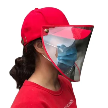 

Practical Anti-saliva Protective Baseball Hats Solid Color Women Men Outdoor Plastic Front Block Hat Unisex Protection Caps Hot
