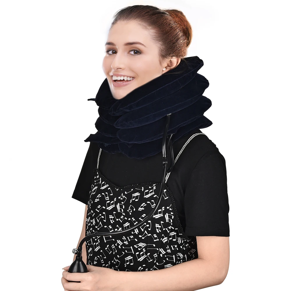 Neck Support Cushion Inflatable Air Cervical Neck Traction Device Pain Stress Relief Tractor Support Massage NECK Pillow 6