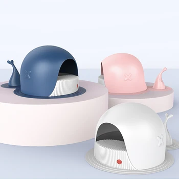 

Whale Cat Litter Box Semi-closed Splash-proof Cat Potty Isolation Odor Large Capacity Pet Toilet Supplies Cat Accessories