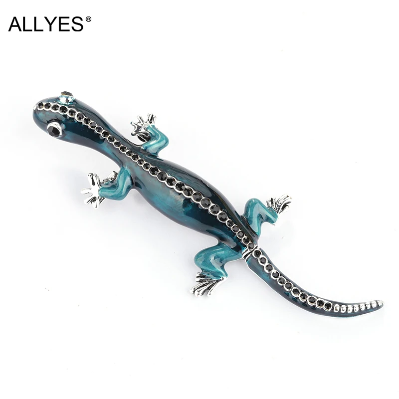 Женская эмалированная брошь ALLYES в виде ящериц стразы рептилий винтажная