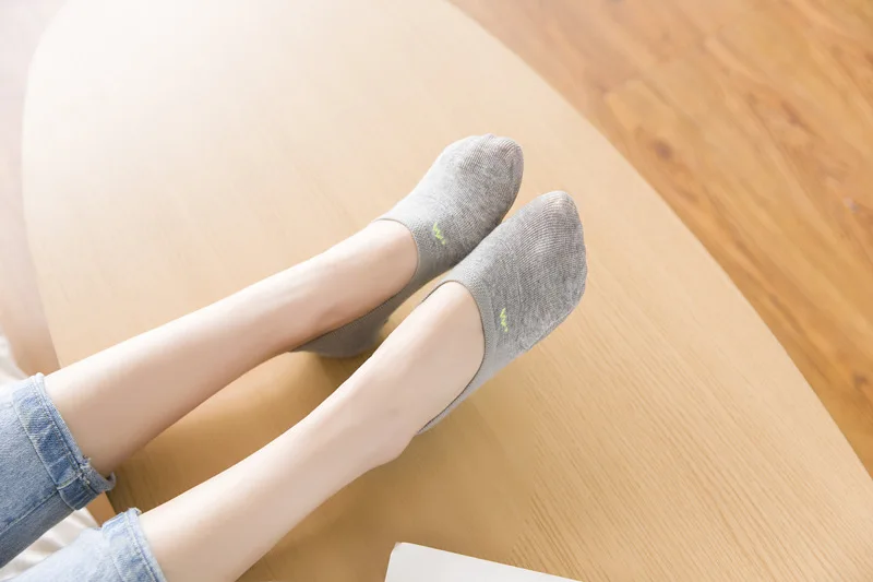 Новинка 2019 года, мужские и женские скрытые носки, ретро цвета, 200 игольчатые хлопковые носки, Противоскользящие силиконовые носки в горошек