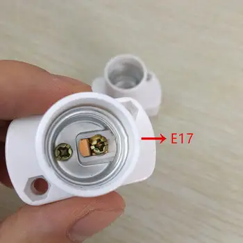 

TPFOCUS High Quality White Square Lamp Holder for E17 LED Light Bulbs Aging-Test Light Base