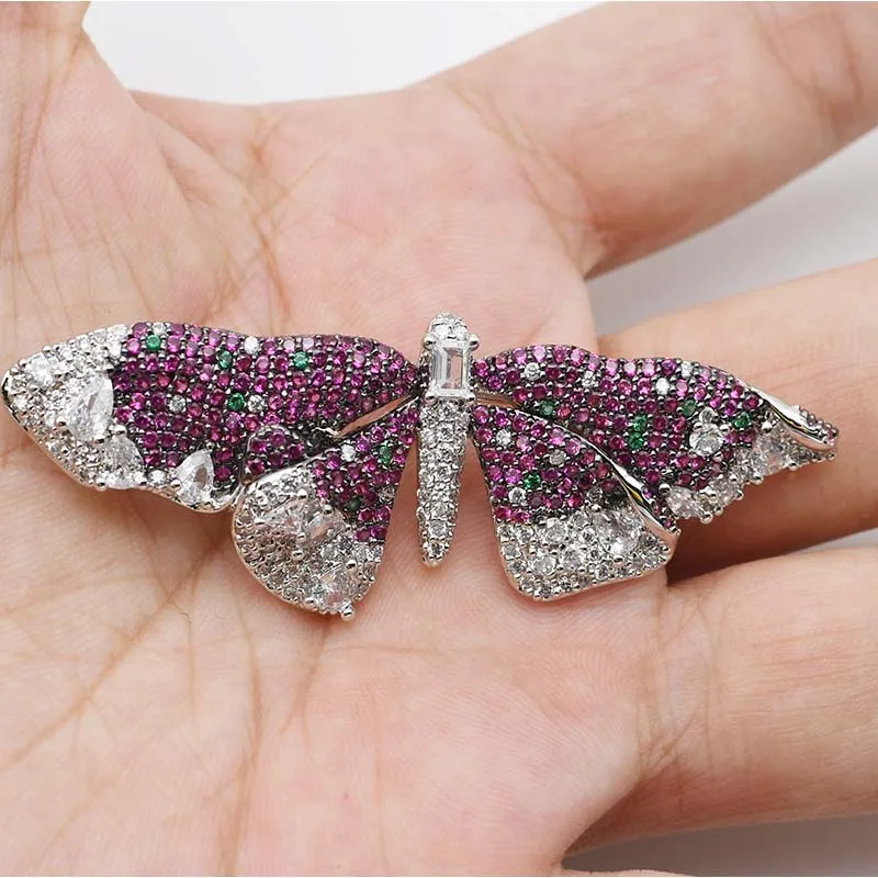 61X21MM Women's High Quality bow Fashion Style brooch For Woman Christmas Gift 1 Pair