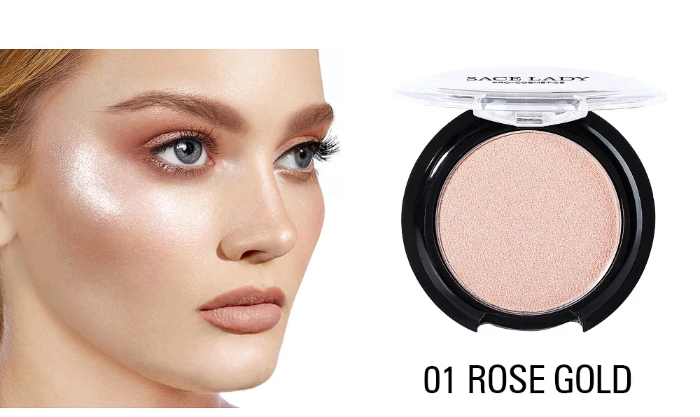 SACE LADY, перламутровые монохромные румяна, себум Boost, кунжут, глянцевый макияж, 3,5 г, румяна, макияж - Цвет: 01 ROSE GOLD