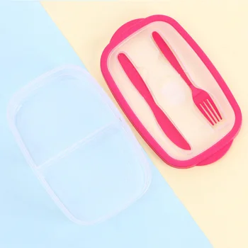 

Salad Fruit Box 1Pcs Lunch Boxes Kitchen Tools Tableware Vegetable Food Storage Container Compartments Portable Plastic