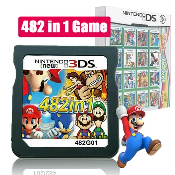 Tarjeta de videojuegos de Mario Album, Cartucho 482 en 1, tarjeta de consola para NDS NDSL 2DS 3DS 3DSLL NDSI
