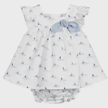 

2019summer Baby Spanish Cotton Sweet Clothes Naval Wind Printed Sailing Ship Patterns Shirt+pants Set Girls Boutique Outfits