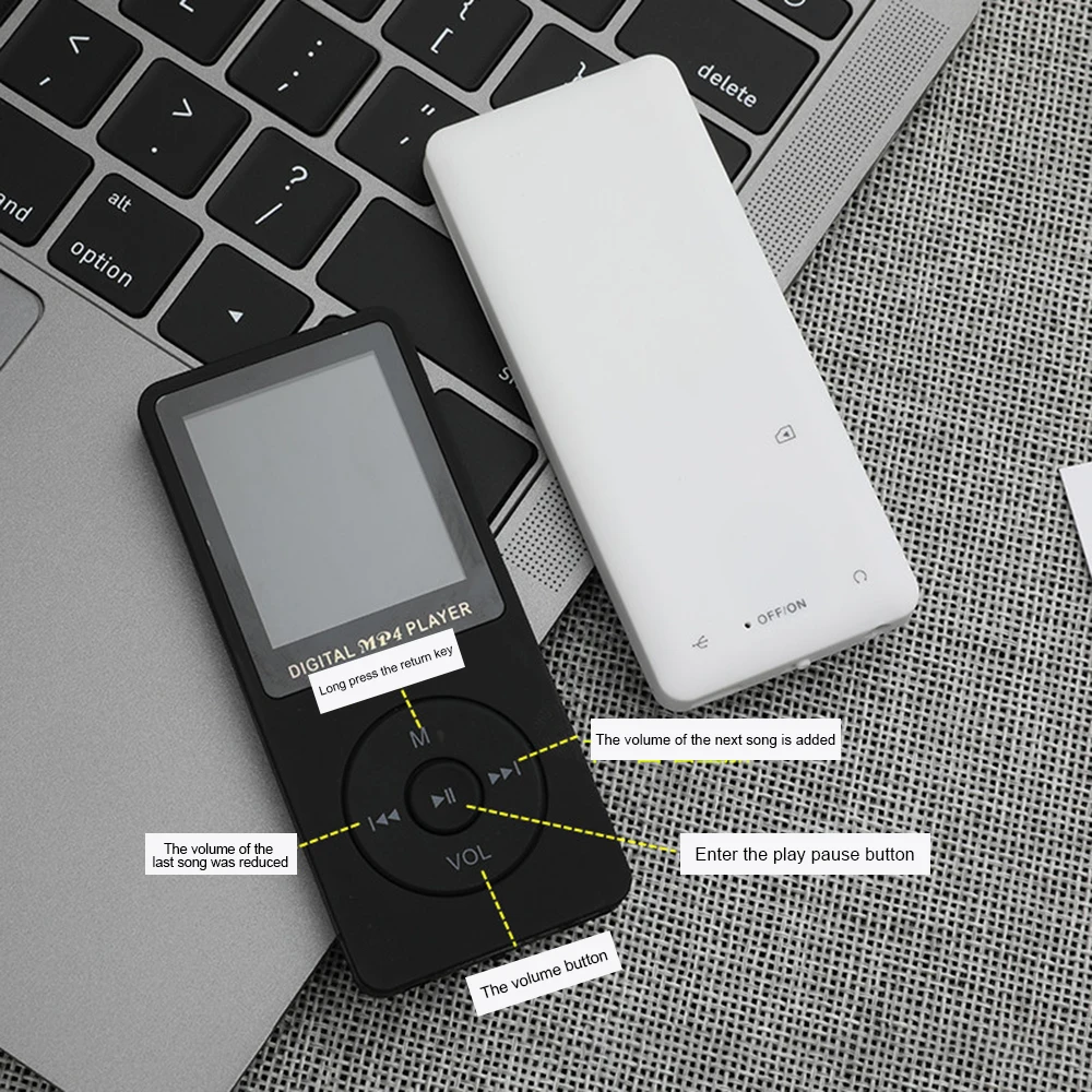 Fashion Portable MP3/MP4 Player LCD Screen FM Radio Video Games Movie Music Ultra-thin TF Card Not Included 5