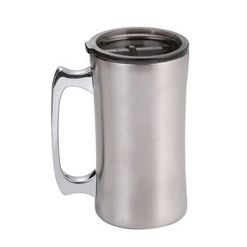 

UPORS 20 OZ Tumbler with Handle Double Wall Stainless Steel Beer Mug Vacuum Insulated Coffee Mug 560ml Household Water Glass Cup