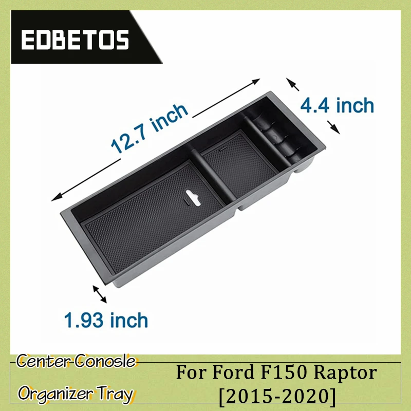 Car Central Armrest Storage Box Center Console Organizer Containers Accessories for Ford F150 F-150 Raptor 2015