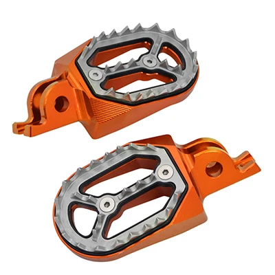 JAER мотоцикла с ЧПУ Подножка для ног опора для ноги для Honda CFR250X/R 2004- CRF450X/R 2002- CR125/250 2002-2008 CRF150R - Цвет: Оранжевый