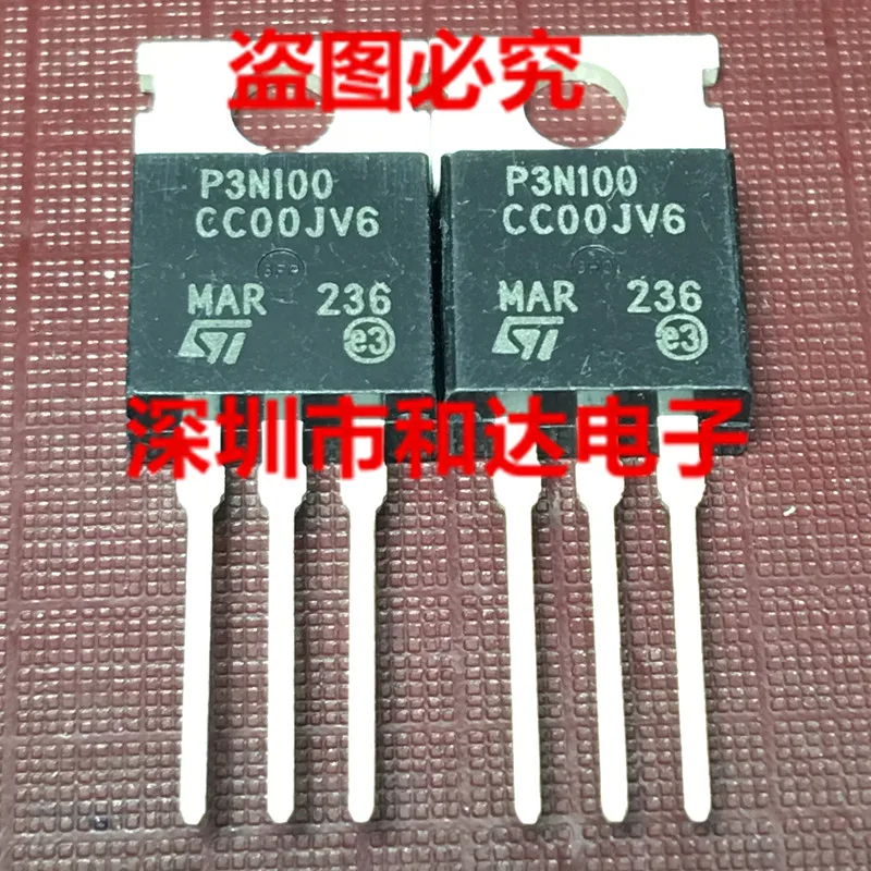 5 шт. P3N100 STP3N100-220 1000V 3.5A