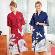 Новая женская летняя кимоно халат Китайский Женский Искусственный шелк банное платье короткий юката Ночная рубашка ночные рубашки, ночное белье Pijama Mujer m-xxl