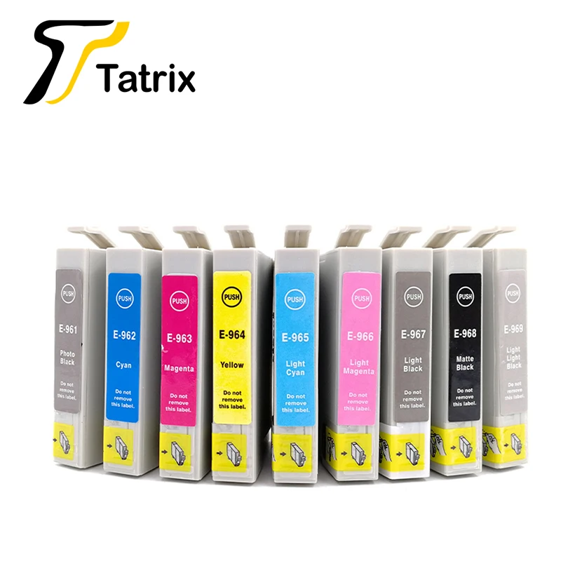Tatrix совместимый для Epson T0961 T0962 T0963 T0964 T0965 T0966 T0967 T0968 T0969 чернильный картридж для Epson фото R2880