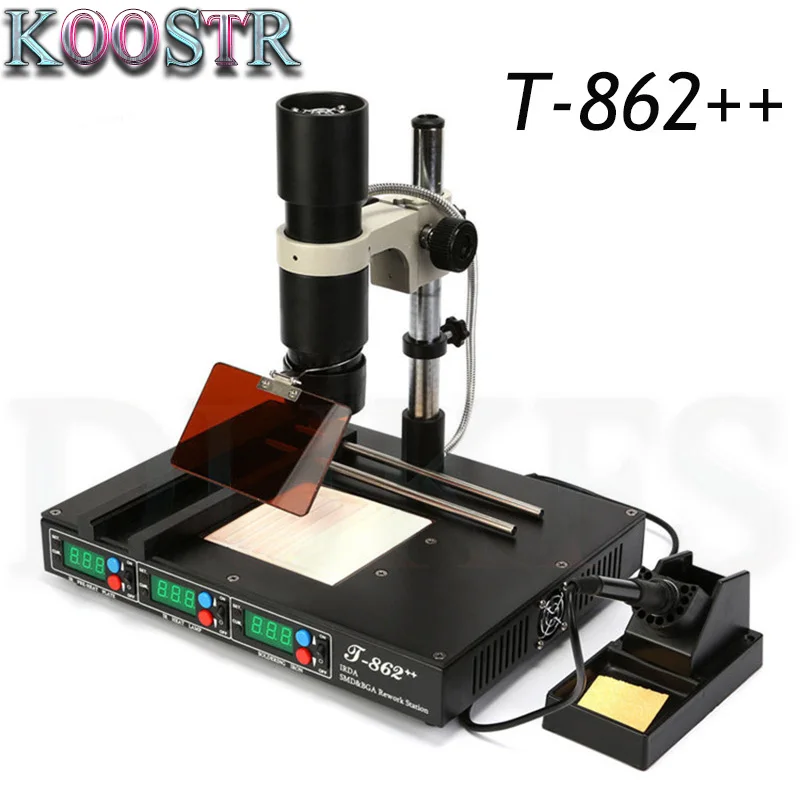 

Authorized PUHUI BGA Rework Station T-862++ IRDA Soldering Welder T862++ Infrared SMT SMD IRDA BGA Welder T 862 updated model