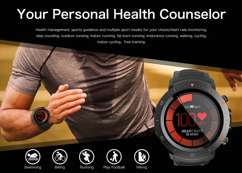 New Arrival A4 4G Smart Watch 1.39' AMOLED GPS+BDS WIFI IP67 Heart Rate Smartwatch Android 7.1 Sport Fitness for iOS/Android