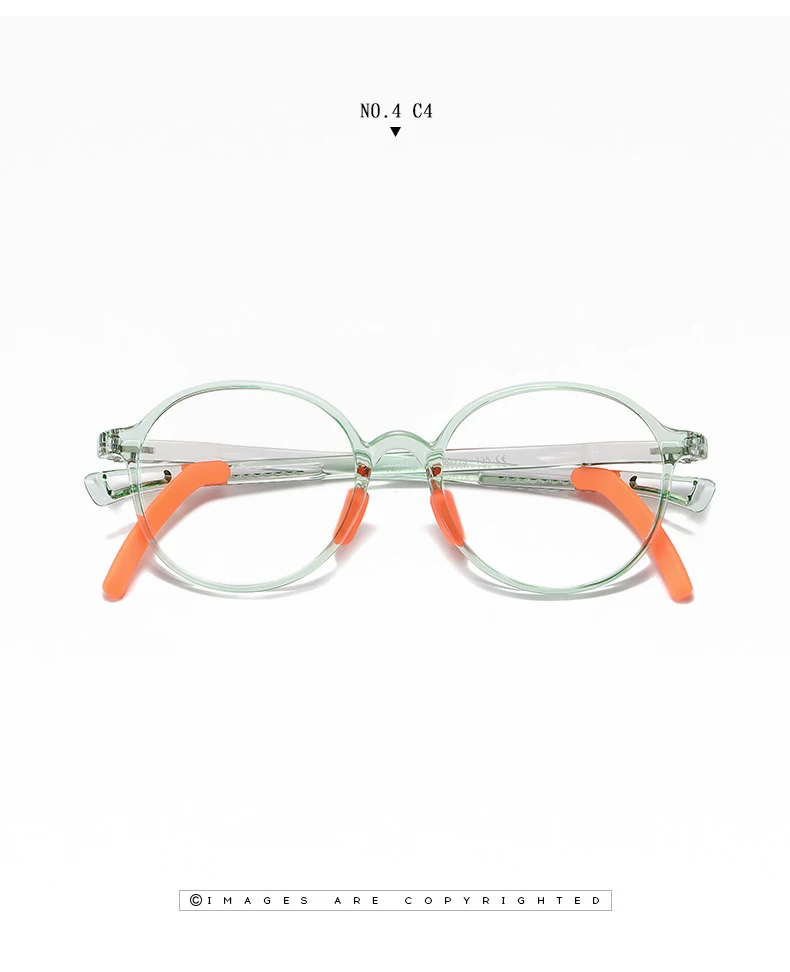 Round Anti Blue Light Glasses Children Silicone Soft Frame Goggles Plain Eyeglasses For Kids Boys Girls Frames UV400 Top Quality (21)