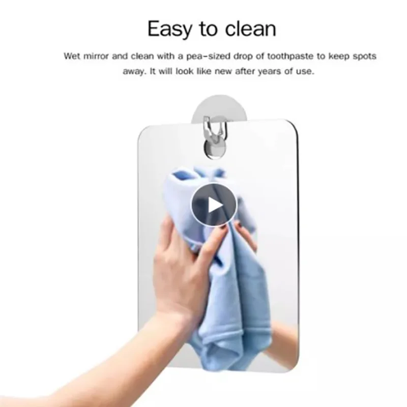 Акриловое портативное зеркало для душа противотуманное мужское бритья